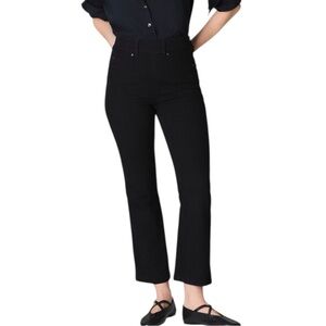 SPANX Black High-Waist Flare Wide-Leg Jeans